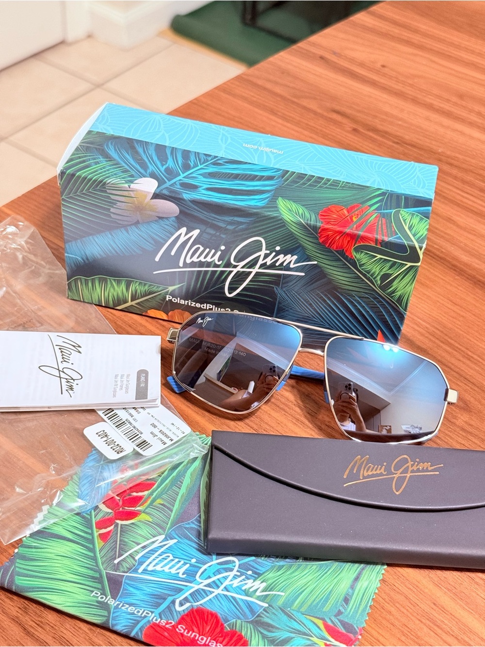 Maui Jim Men’s Polarized Sunglasses - Blue Gradient Lenses Keawawa